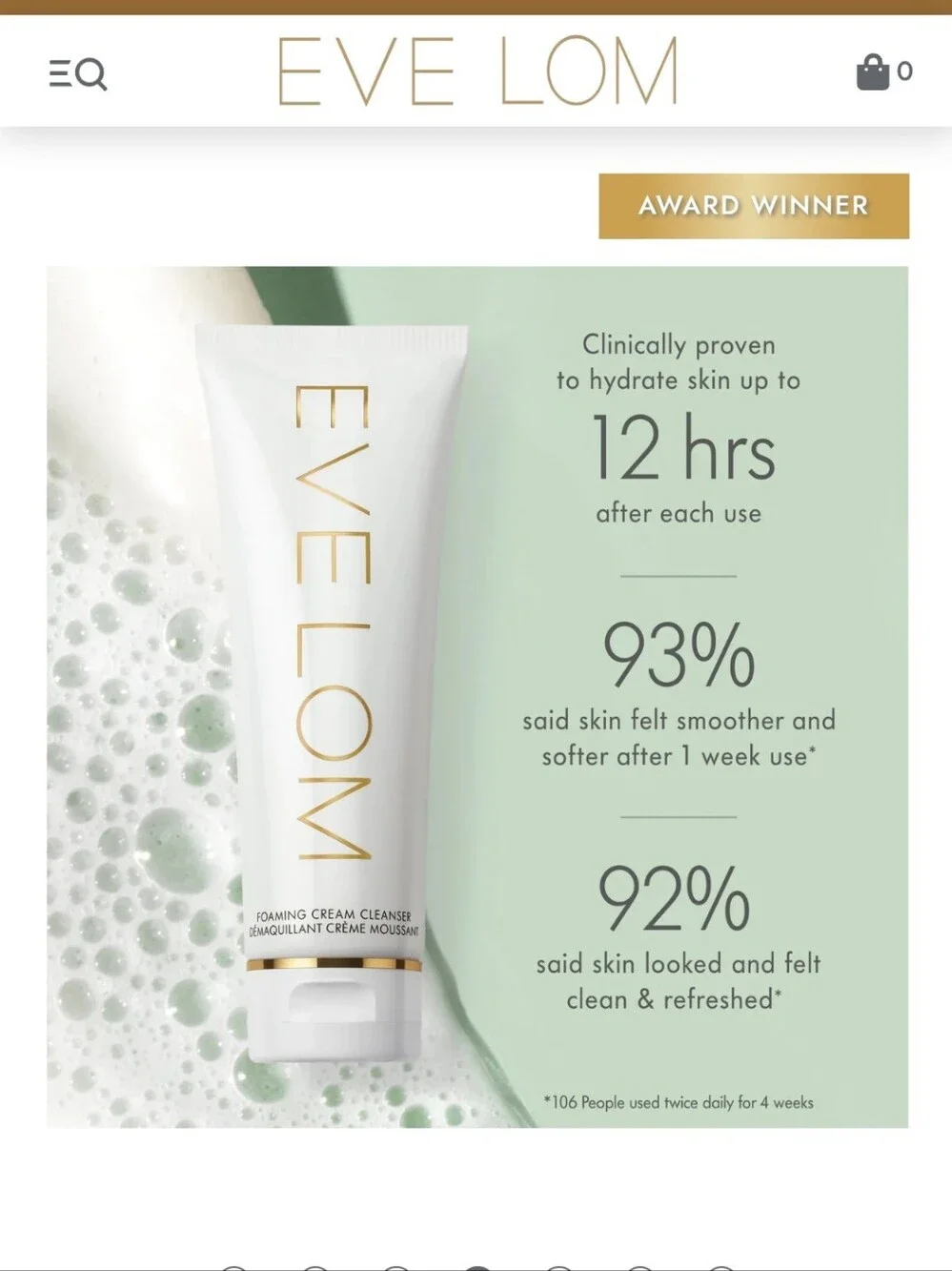 Intense EVE LOM Hydration Serum & Foaming Cream Cleanser